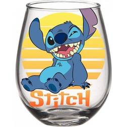 Silver Buffalo Disney Lilo & Stitch Stemless Wine Glass 20 Ounces Calice da Vino