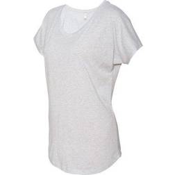 Next Level Women's Preshrunk Tri-Blend Dolman Fashion Jersey - Heather White