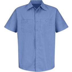 Red Kap Men's Short Sleeve Industrial Stripe Work Shirt