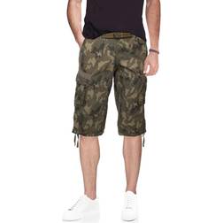 XRay Mens Belted Long Cargo Shorts - Desert Camo