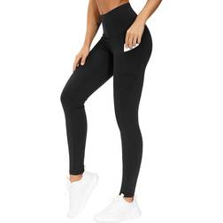 The Gym People Thick High Waist Yoga Pants - Black