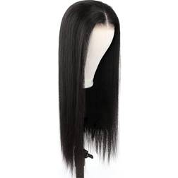 iSee 4x6 Brazilian Straight Lace Front Wig 26 inch 1B Natural Black