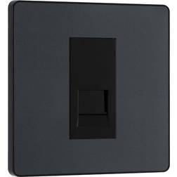 BG Evolve Secondary Matt Grey Single Telephone Socket