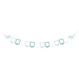 PartyDeco Girlang Fotoramar Baby Blå