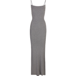 SKIMS Soft Lounge Long Slip Dress - Heather Grey