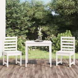 vidaXL 3-Tlg Garten-Bistro-Set Massivholz Kiefer Café-Set, 1 Tisch einschl. 2 Stühle