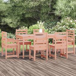vidaXL natural douglas Garden Patio Dining Set, 1 Table incl. 6 Chairs