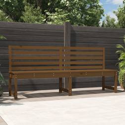 vidaXL Meuble de Terrasse Patio Parc Balcon Porche Scandinave Marron Miel Bois de Pin Massif Banc de Jardin