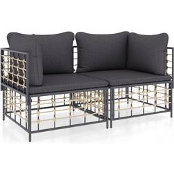 vidaXL Hjørnemoduler havesofa 2 hynder Modulsofa