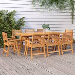 vidaXL Table De Jardin 200x90x75 cm Bois d'acacia Solide