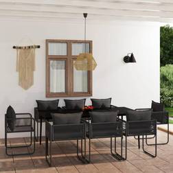 vidaXL 9-tlg. Essgruppe, 1 Tisch einschl. 8 Stühle