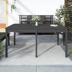 vidaXL Tavolo Da Giardino Grigio 159.5x82.5x76 cm Legno Massello Pino