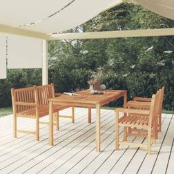 vidaXL Giardino 4 pz in Legno Massello di Teak - Marrone Set da pranzo per patio