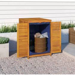 vidaXL Caja De Almacenaje De Jardín Madera Maciza 70x87x104 cm - Marrón