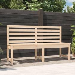 vidaXL 157,5 cm bois massif de pin Pin naturel Banc de Jardin