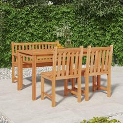 vidaXL Giardino 4 pz in Legno Massello di Teak - Marrone Set da pranzo per patio