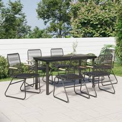 vidaXL 7 Garden Patio Dining Set, 1 Table incl. 6 Chairs