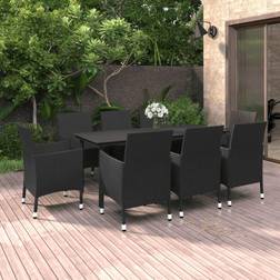 vidaXL 9-tlg. Essgruppe, 1 Tisch einschl. 8 Stühle