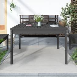 vidaXL Tavolo da Giardino Grigio 121x82.5x76 cm Legno Massello di Pino