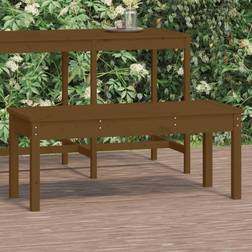 vidaXL Puutarhapenkki Hunajanruskea 109 x 44 x 45 cm