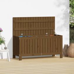 vidaXL Caja De Almacenaje Jardín Madera Pino Marrón Miel 108x42.5x54 cm