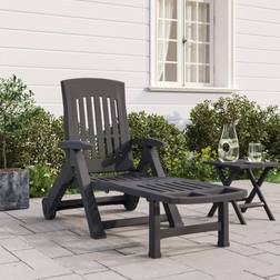 vidaXL anthracite Folding Sun Lounger Sun Bed