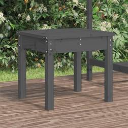 vidaXL Panca Grigia 50x44x45 cm Legno Massello di Pino Panchina da Giardino