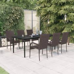 vidaXL 7 Garden Patio Dining Set, 1 Table incl. 6 Chairs
