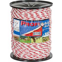 Kerbl Weidezaunseil Elektroseil Profi PE 500 m Ø 6 mm White/Red