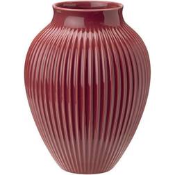 Knabstrup Keramik Fluted Bordeaux Vas 27cm