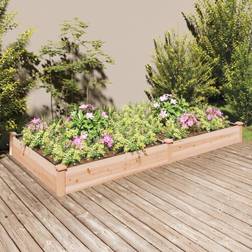 vidaXL Lit Surélevé De Jardin Doublure 240x120x25 cm Bois Massif Sapin