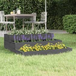 vidaXL plantekasse 78x78x27 massivt fyrretræ Plantekasse