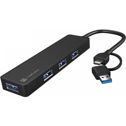 Natec 3.0 4 ports USB C to USB A M-F 0.2m