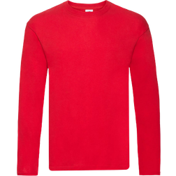 Fruit of the Loom Men's R Long Sleeved T-shirt - Red