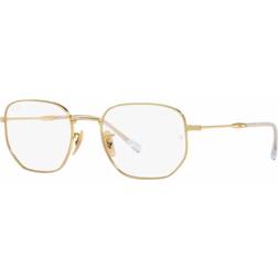 Ray-Ban Rb6496 Gold Fassung Klar Glas Polarisiert 53-20 Gold 53-20