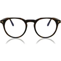 Tom Ford FT5833-B Azules-Light Block 052 Recetadas para Hombre Careyshell