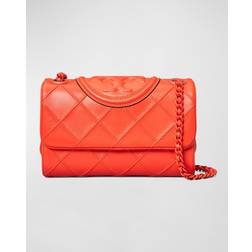 Tory Burch Burch-Fleming Soft Small Convertible Borse A Spalla Rosso-Donna Red OS