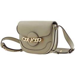 Michael Kors Hally Signature Saddle Crossbody Bag - Green