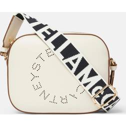 Stella McCartney Womens Pure White Logo Mini Vegan Leather Cross-body bag