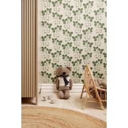 Ferm Living Strawberry Field Wallpaper Green