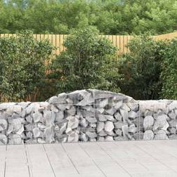 vidaXL 300 60/80 cm/ 11 pcs Arched Gabion Basket Cage 50x100cm