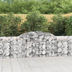 vidaXL Cesti Gabbioni Ad Arco 30 pz 300x30x80/100 cm Ferro Zincato