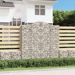 vidaXL Cesti Gabbioni Ad Arco 7 Pz 200x50x200/220 cm Ferro Zincato