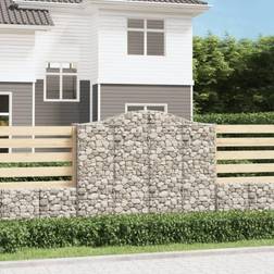 vidaXL Cesti Gabbioni Ad Arco 7 Pz 200x50x160/180 cm Ferro Zincato