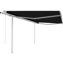 vidaXL Tenda Da Sole Retrattile Automatica Con Pali 4 x 3.5 m Arredo Giardino