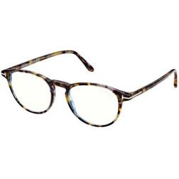 Tom Ford FT5803-B Blu-Light Block 055 da Vista Tartarugatishell per Uomo (Solo Montatura)