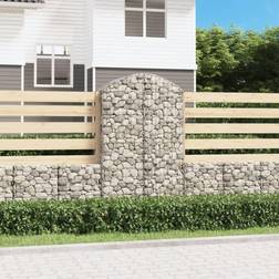 vidaXL Cesto Gabbione Ad Arco 100x50x160/180 cm Ferro Zincato