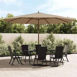 vidaXL Garden Parasol with Wooden Pole