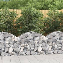vidaXL Cesto Gabbione Ad Arco 100x30x60/80 cm Ferro Zincato
