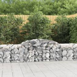 vidaXL Gabioner bågformade 6 st 300x50x60/80 galvaniserat järn
